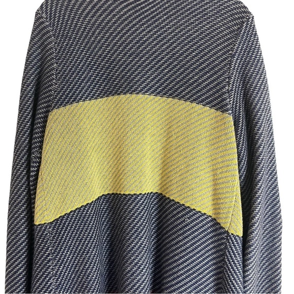 CAbi Style #467 Color Block Blanket Cardigan Sweater Gray & Navy Sz M - Picture 6 of 11